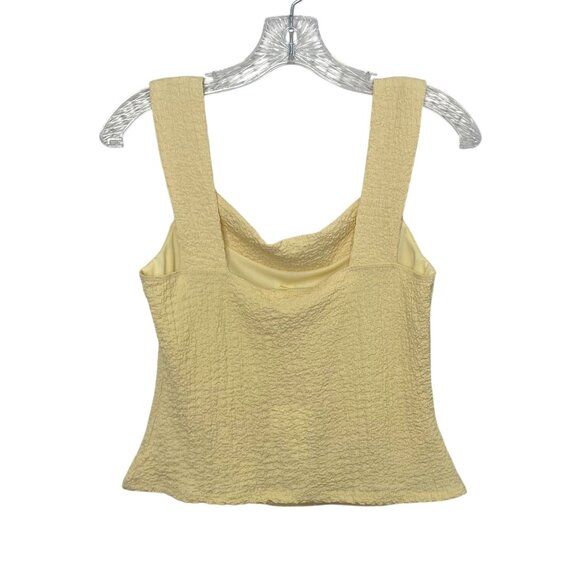 See You Monday Textured Sleeveless Shirt Top Womens XL Yellow New - Picture 2 of 8